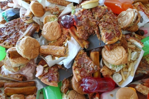 Monton de comida, pare de usar tarjeta