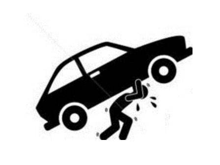 Hombre cargando carro por pago fuerte